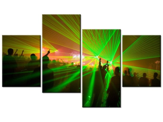 Obraz Festiwal muzyki klubowej, 4 elementy, 120x70 cm Oobrazy