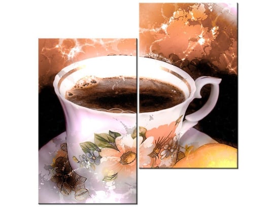 Obraz Filiżanka kawy, 2 elementy, 60x60 cm Oobrazy