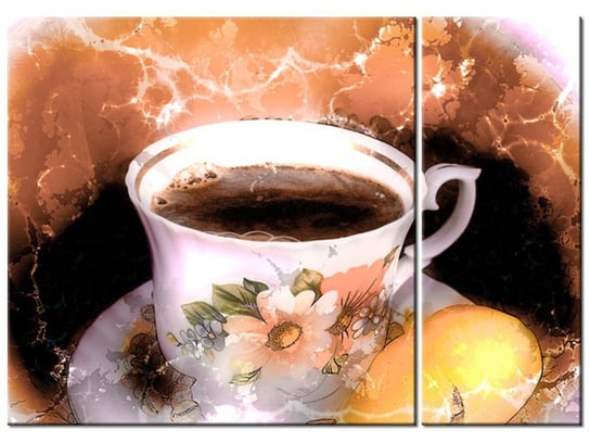 Obraz Filiżanka kawy, 2 elementy, 70x50 cm Oobrazy