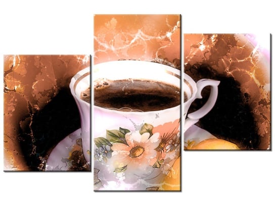 Obraz Filiżanka kawy, 3 elementy, 90x60 cm Oobrazy