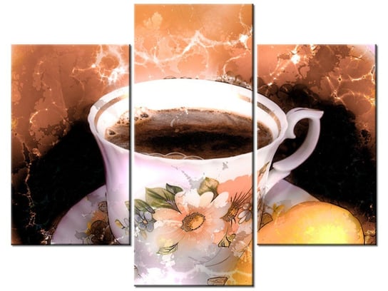 Obraz Filiżanka kawy, 3 elementy, 90x70 cm Oobrazy
