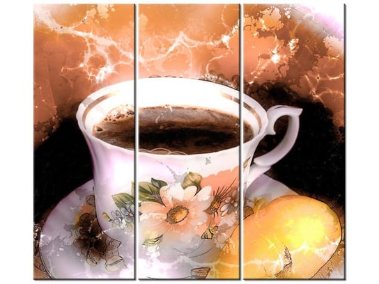 Obraz Filiżanka kawy, 3 elementy, 90x80 cm Oobrazy
