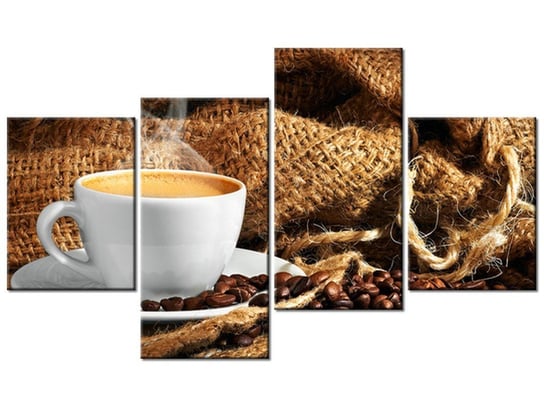Obraz, Filiżanka kawy, 4 elementy, 120x70 cm Oobrazy