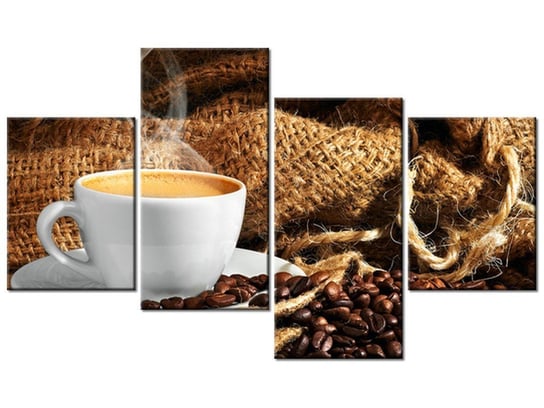 Obraz Filiżanka kawy, 4 elementy, 120x70 cm Oobrazy