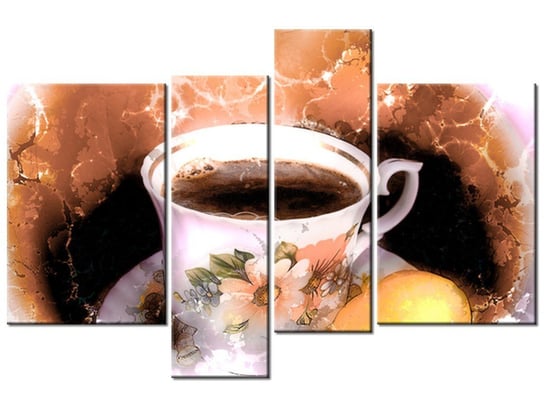 Obraz Filiżanka kawy, 4 elementy, 130x85 cm Oobrazy