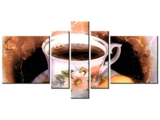 Obraz Filiżanka kawy, 5 elementów, 160x80 cm Oobrazy