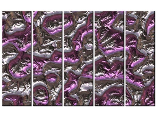 Obraz Fioletowa lawa, 5 elementów, 100x63 cm Oobrazy