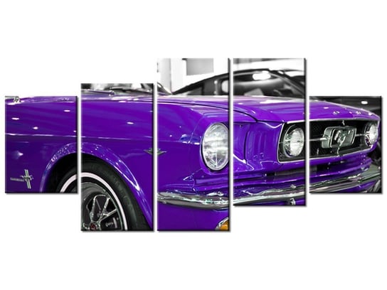 Obraz Fioletowy Mustang, 5 elementów, 150x70 cm Oobrazy
