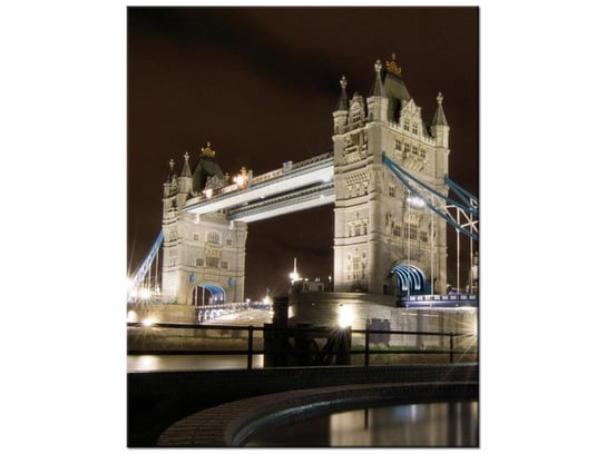 Obraz Fontanna przy Tower Bridge, 40x50 cm Oobrazy