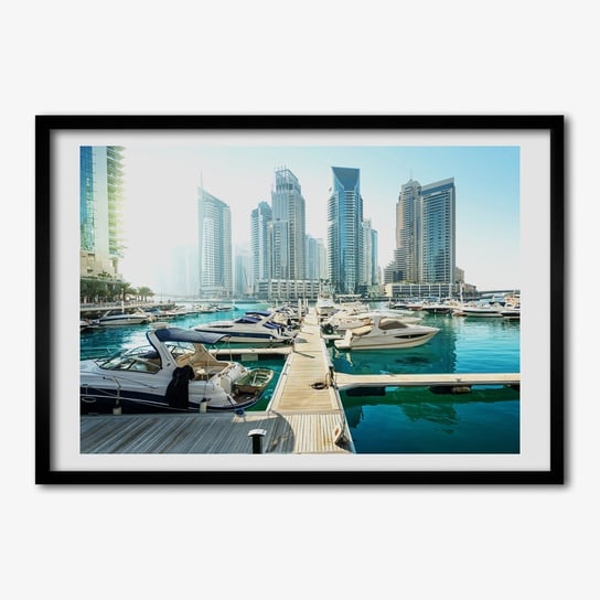 Obraz foto w ramce TULUP Marina w Dubaju 70x50 cm cm Tulup