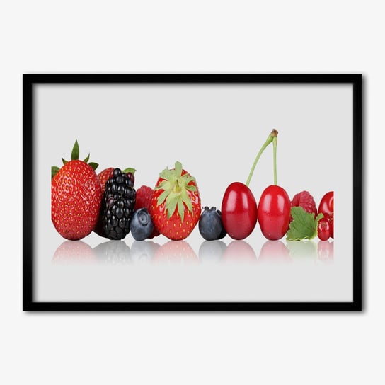 Obraz foto w ramce TULUP Owoce w rzędzie 70x50 cm cm Tulup