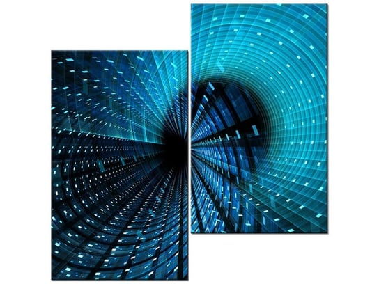 Obraz Futurystyczna spirala 3D, 2 elementy, 60x60 cm Oobrazy