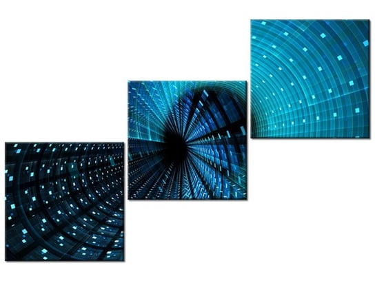 Obraz Futurystyczna spirala 3D, 3 elementy, 120x80 cm Oobrazy