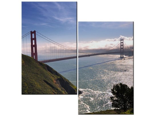 Obraz Golden Gate - Britta Heise, 2 elementy, 60x60 cm Oobrazy