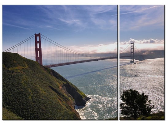 Obraz Golden Gate - Britta Heise, 2 elementy, 70x50 cm Oobrazy