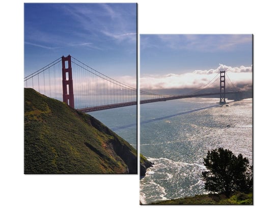 Obraz Golden Gate - Britta Heise, 2 elementy, 80x70 cm Oobrazy