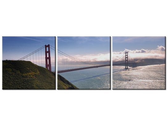 Obraz Golden Gate - Britta Heise, 3 elementy, 150x50 cm Oobrazy