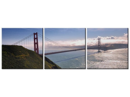 Obraz, Golden Gate - Britta Heise, 3 elementy, 90x30 cm Oobrazy
