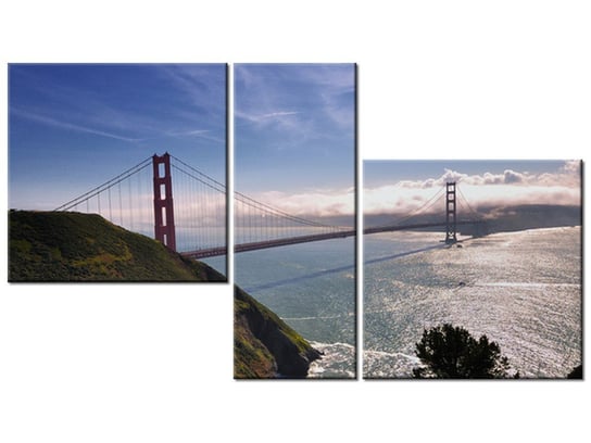 Obraz Golden Gate - Britta Heise, 3 elementy, 90x50 cm Oobrazy