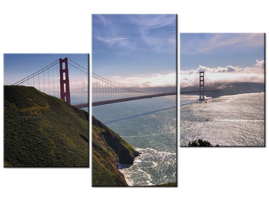 Obraz Golden Gate - Britta Heise, 3 elementy, 90x60 cm Oobrazy