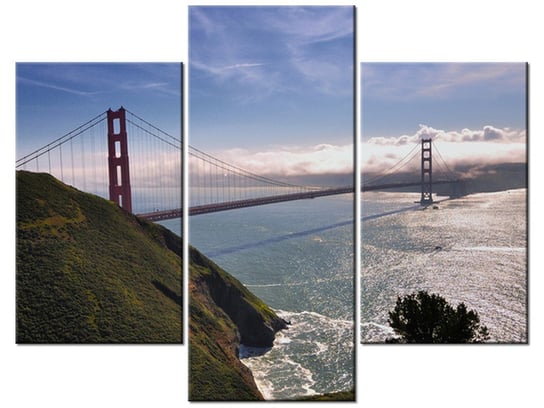 Obraz Golden Gate - Britta Heise, 3 elementy, 90x70 cm Oobrazy