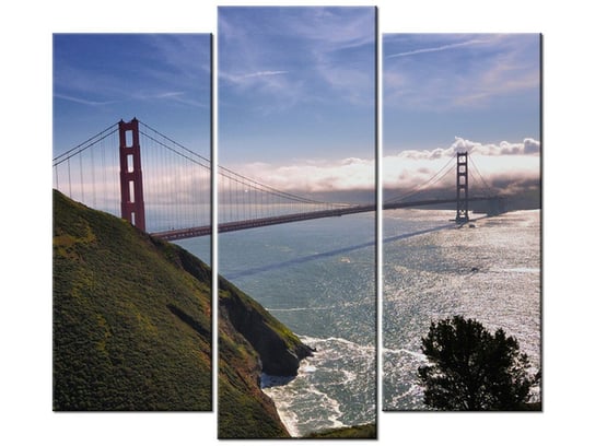 Obraz Golden Gate - Britta Heise, 3 elementy, 90x80 cm Oobrazy