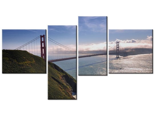 Obraz Golden Gate - Britta Heise, 4 elementy, 100x55 cm Oobrazy