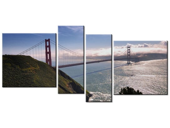 Obraz Golden Gate - Britta Heise, 4 elementy, 120x55 cm Oobrazy