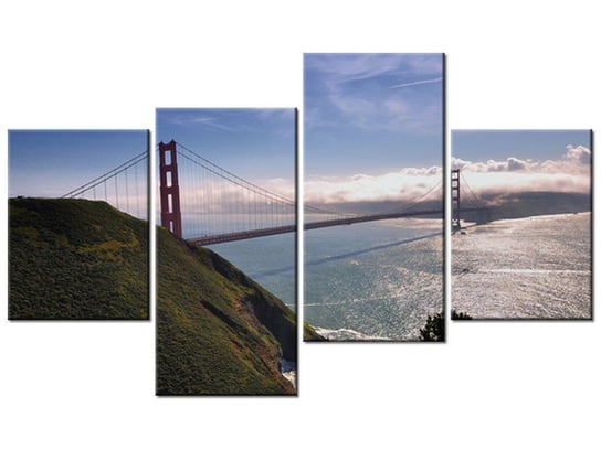 Obraz Golden Gate - Britta Heise, 4 elementy, 120x70 cm Oobrazy