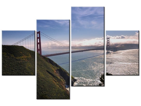 Obraz, Golden Gate - Britta Heise, 4 elementy, 120x80 cm Oobrazy