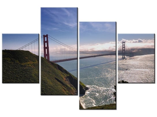 Obraz Golden Gate - Britta Heise, 4 elementy, 120x80 cm Oobrazy