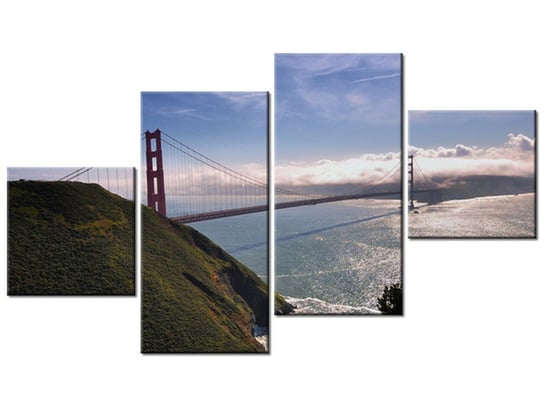 Obraz Golden Gate - Britta Heise, 4 elementy, 160x90 cm Oobrazy