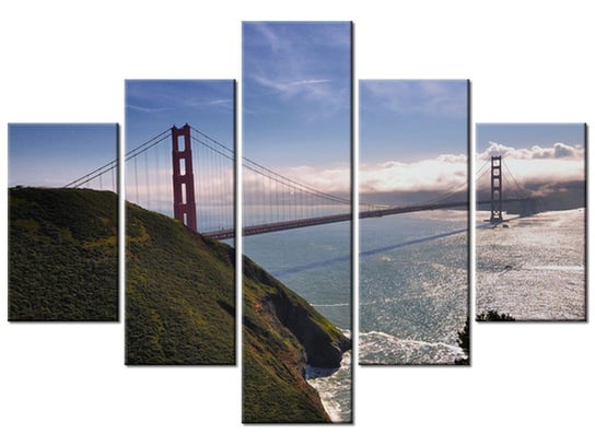 Obraz Golden Gate - Britta Heise, 5 elementów, 100x70 cm Oobrazy