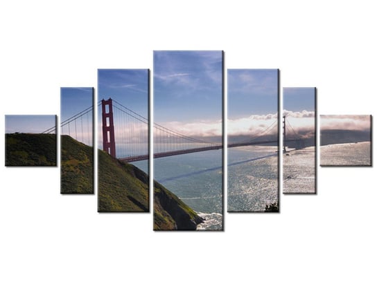 Obraz Golden Gate - Britta Heise, 7 elementów, 200x100 cm Oobrazy