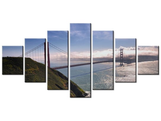 Obraz Golden Gate - Britta Heise, 7 elementów, 210x100 cm Oobrazy