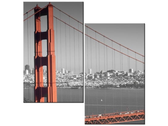 Obraz Golden Gate - Franco Folini, 2 elementy, 60x60 cm Oobrazy