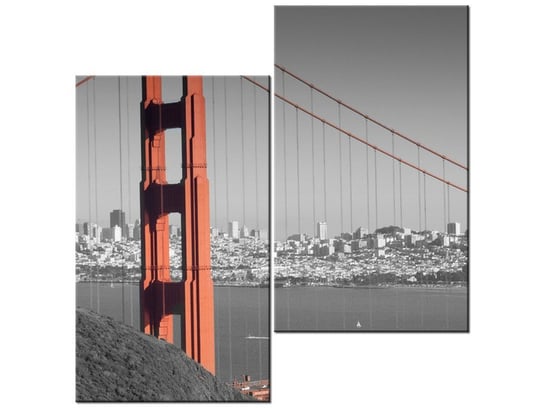 Obraz Golden Gate - Franco Folini, 2 elementy, 60x60 cm Oobrazy