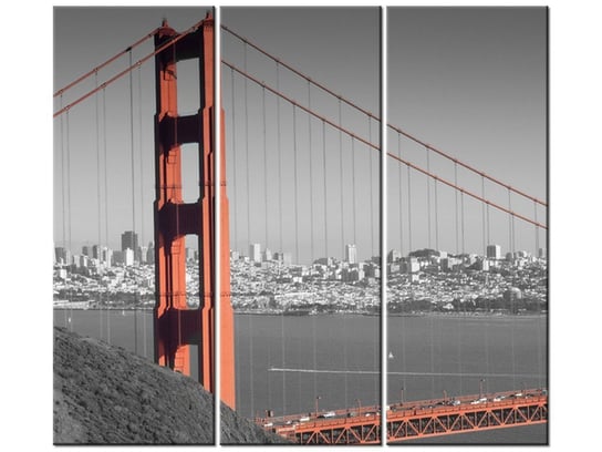 Obraz Golden Gate - Franco Folini, 3 elementy, 90x80 cm Oobrazy
