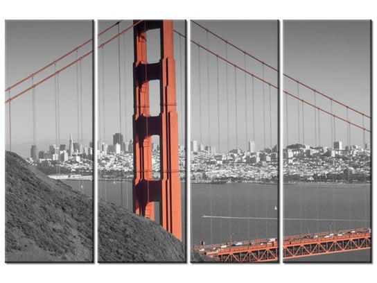 Obraz Golden Gate - Franco Folini, 4 elementy, 120x80 cm Oobrazy