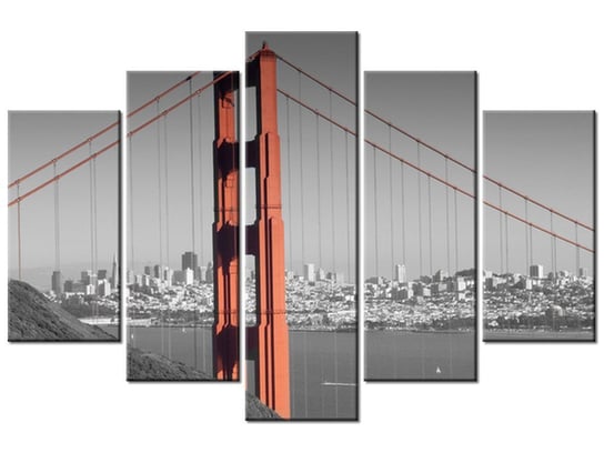 Obraz Golden Gate - Franco Folini, 5 elementów, 150x100 cm Oobrazy