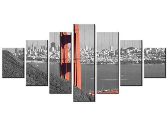 Obraz Golden Gate - Franco Folini, 7 elementów, 210x100 cm Oobrazy