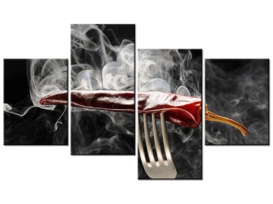 Obraz Gorąca papryczka chili, 4 elementy, 120x70 cm Oobrazy