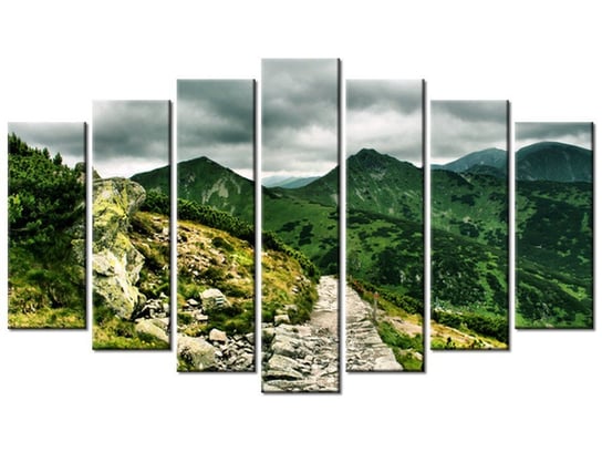 Obraz Górska droga, 7 elementów, 140x80 cm Oobrazy