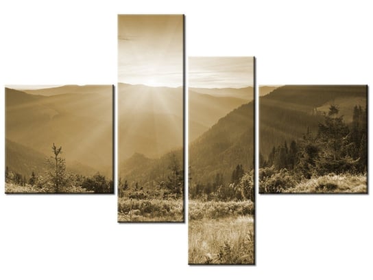 Obraz Górski kraj4 elementy, 130x90 cm Oobrazy