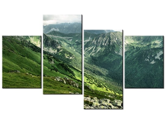 Obraz Górskie zbocze, 4 elementy, 120x70 cm Oobrazy