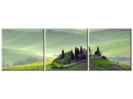 Obraz, Gospodarstwo w Toskanii, 3 elementy, 90x30 cm Oobrazy