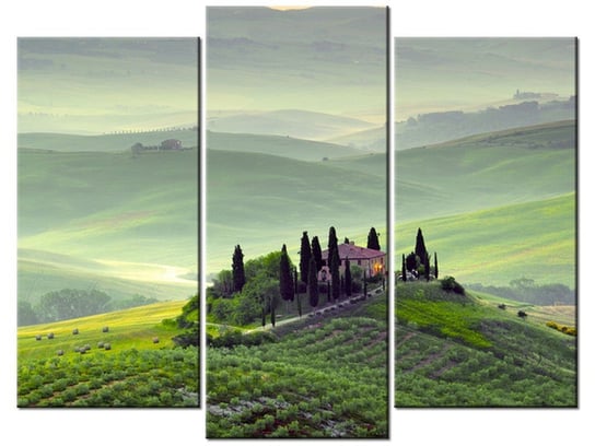 Obraz Gospodarstwo w Toskanii, 3 elementy, 90x70 cm Oobrazy
