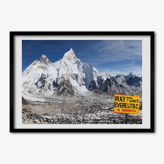 Obraz grafika z ramą na ścianę TULUP Góra Everest 70x50 cm Tulup