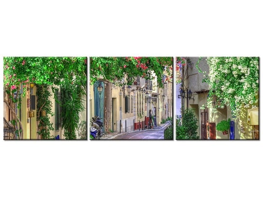 Obraz Grecka uliczka, 3 elementy, 120x40 cm Oobrazy