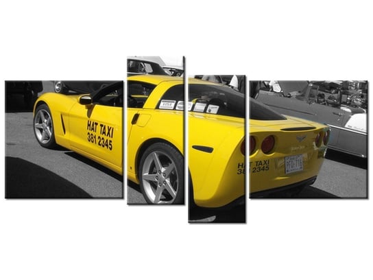 Obraz Hat Taxi - Dave_7, 4 elementy, 120x55 cm Oobrazy